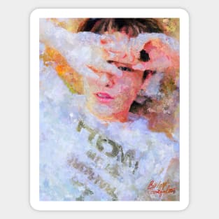 Cho SeungYoun Impressionist Painting K-Pop Celebrity Portrait Sticker